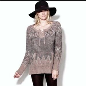 Free People Love Bug Wool Boho Sweater size Small